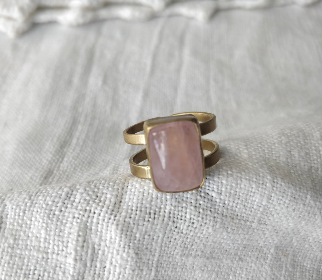 Anel Quietude com Morganite