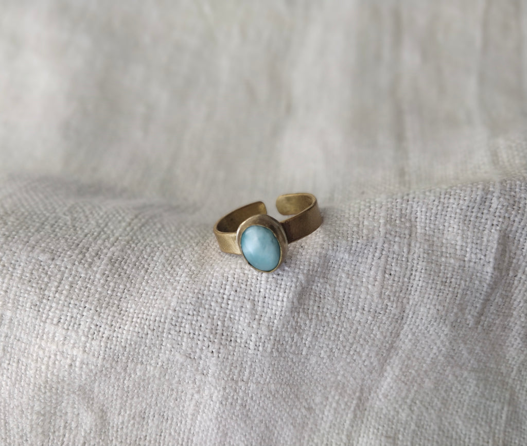 Anel Essência com Larimar