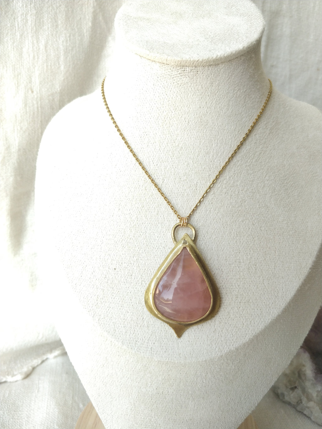 Hanabari Necklace with Rose Quartz