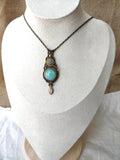 Colar Ma’at com Amazonite, Labradorite e Pedra da Lua