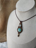 Colar Ma’at com Amazonite, Pedra da Lua e Ametista